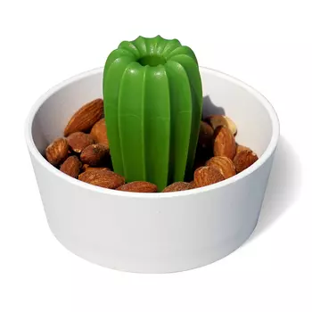 Миска для снеков Cacnuts цвет: белый с зеленым (10х8х10 см)