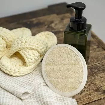 Мочалка Стори цвет: натуральный (12х15 см)