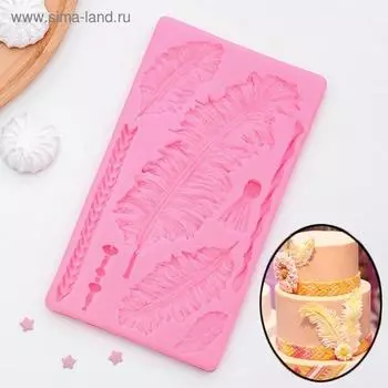 Молд Перья в ассортименте (20х12х1 см)