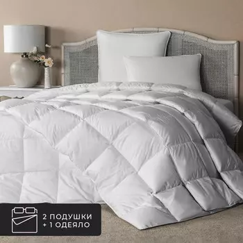 Набор 1 одеяло + 2 подушки Аоста, пух-перо в хлопковом батисте (140х200, 70х70-2 шт)