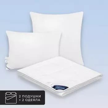 Набор 2 одеяла + 2 подушки Tree of life, эвкалиптовое волокно в чехле тенсел (175х200-2 шт, 70х70-2 шт)