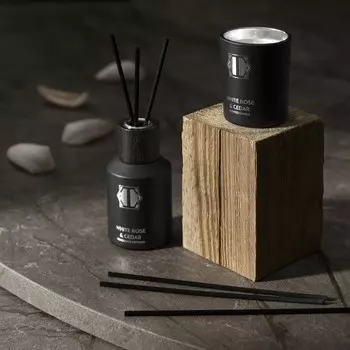 Набор ароматов для дома Белая роза и кедр (50 мл, 50 гр)