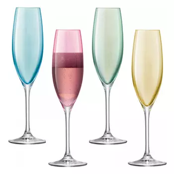Набор бокалов для шампанского Polka цвет: пастельный (225 мл - 4 шт)