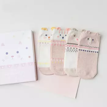 Набор носков Котик цвет: розовый (14-16 - 4 пары)