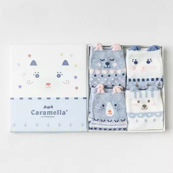 Набор детских носков Мишки Цвет: Голубой (18-20 - 4 пары)