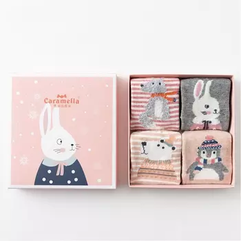 Набор детских носков Зимний Заяц (18-20 - 4 пары)