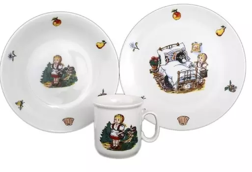 Набор детской посуды Красная Шапочка (3 предмета)