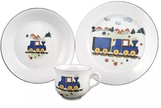 Набор детской посуды Паровоз (3 предмета)