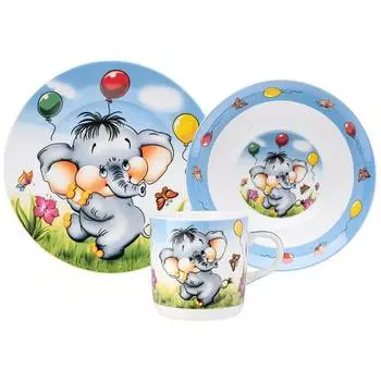 Набор детской посуды Слоник (3 предмета)