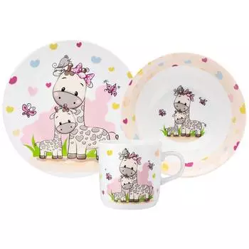 Набор детской посуды Жирафы (3 предмета)