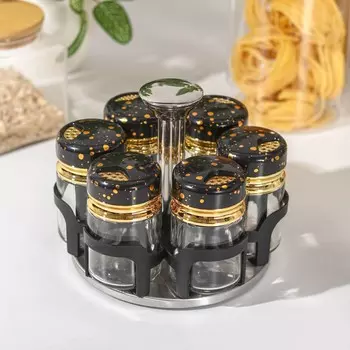 Набор для специй Черный мрамор (Набор)