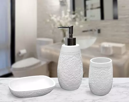 Набор для ванной Latoya цвет: белый (универсальный)