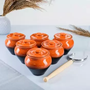 Набор горшков Вятская керамика №6 в ассортименте (Набор)