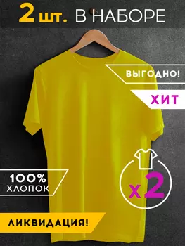 Набор из 2 футболок Basic цвет: желтый (56)