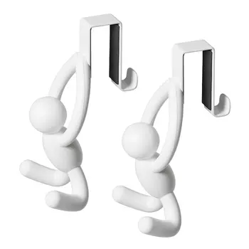 Набор из 2 надверных крючков Buddy цвет: белый (7х13х6 см)