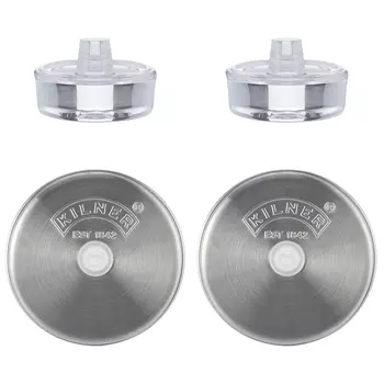 Набор из 2 плоских крышек и 2 гирь для консервирования