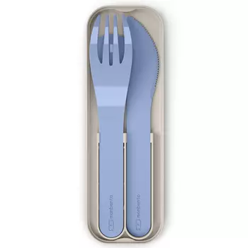 Набор из 3 столовых приборов в футляре MB Pocket color bleu infinity (5х15х2 см)