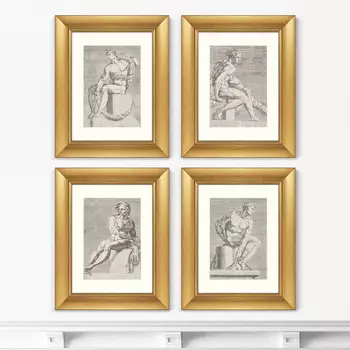 Набор из 4-х картин На Пантеоне, 1551г. (51х41 см - 4 шт)