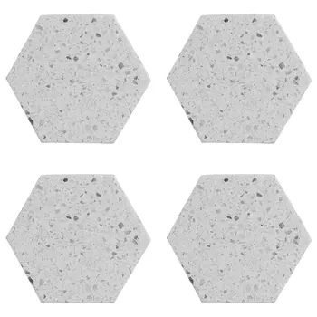 Набор из 4 подставок из камня Elements Hexagonal (10 см)