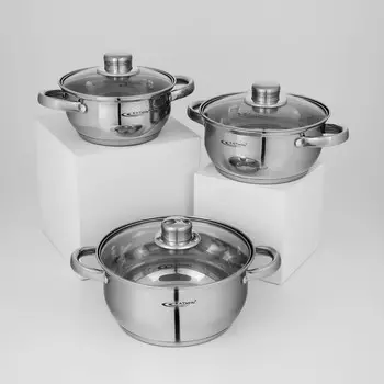 Набор кастрюль Гретта (1600 мл, 2200 мл, 3200 мл)