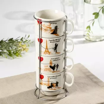 Набор кружек Любовь на двоих (150 мл - 4 шт)