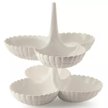 Набор менажниц Tiffany цвет: молочно-белый (27х26х25 см)