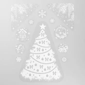 Набор наклеек Ёлка белая (39х29х1 см)