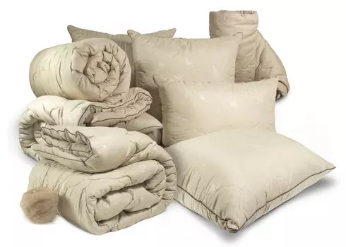 Набор Peach (семейный) из Верблюжьей Шерсти Всесезонный (8 предметов)