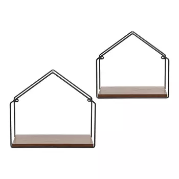 Набор полок настенных Rettura цвет: черный (42х37х20 см)