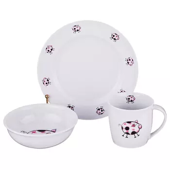 Набор посуды Свинка (300 мл, 3 предмета)