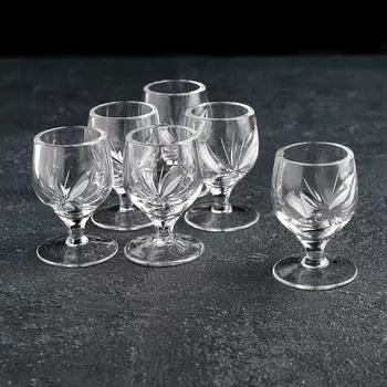 Набор рюмок Цветок (15 мл - 6 шт)