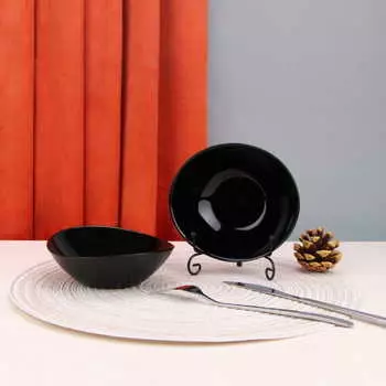 Набор салатников Ellipse цвет: черный (15 см - 6 шт)