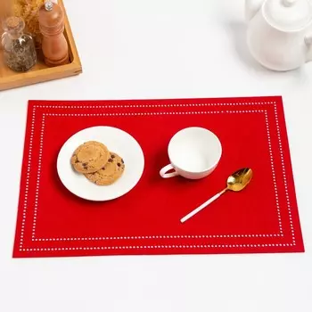 Набор салфеток сервировочных Стиль цвет: красный (30х45 см - 2 шт)