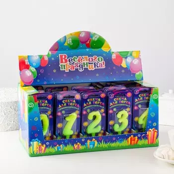 Набор свечей Люминесцентные (7,5 см)