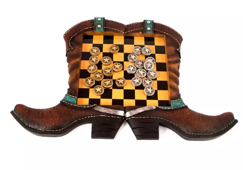 Настольная игра Шашки - Дикий запад (45х29х3 см)