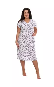 Ночная сорочка Пышечка цвет: серый, черный, красный (56)