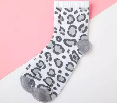 Носки Леопард Цвет: Белый (16-18 см)
