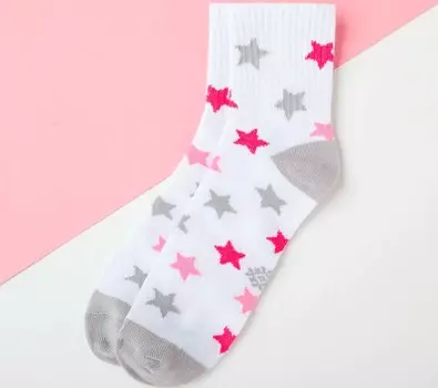 Носки Звёзды Цвет: Белый (18-20 см)