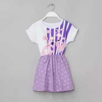 Платье Ballerina Цвет: Фиолетовый, Белый (3-4 года)