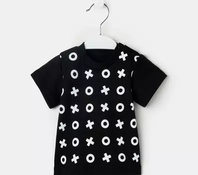 Футболка детская Black&amp;White Цвет: Черный (6-9 мес)