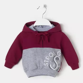 Детский джемпер Strong Цвет: Красный, Серый (6-9 мес)