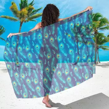 Парео Павлиньи перья (90х180 см)