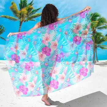 Парео Яркие тропические цветы (90х180 см)