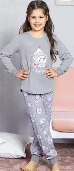 Детская пижама Solar Цвет: Серый Меланж (11 12 лет)