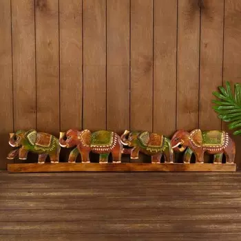 Панно Четыре слона (100х2х17 см)