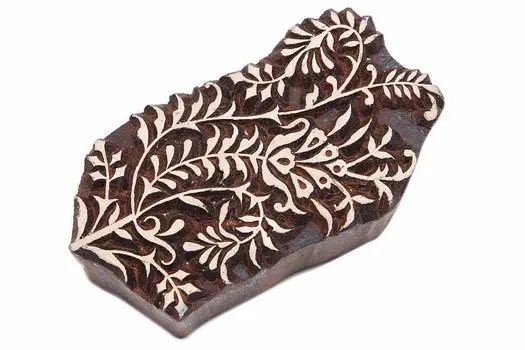 Штамп-печать Цветок Цвет: Коричневый (3х4х8 см)