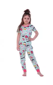 Пижама Бамбино цвет: ментоловый, розовый (128 см)