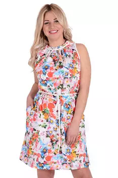 Платье Geordie Цвет: Белый, Мультиколор (56-58)