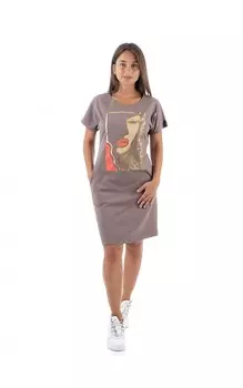 Платье Энигма цвет: кофейный (46)