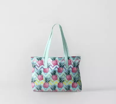 Пляжная сумка Ананасовые волны (50х40 см)